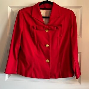 Gorgeous red CAbi jacket with fantastic detailing. Size 10